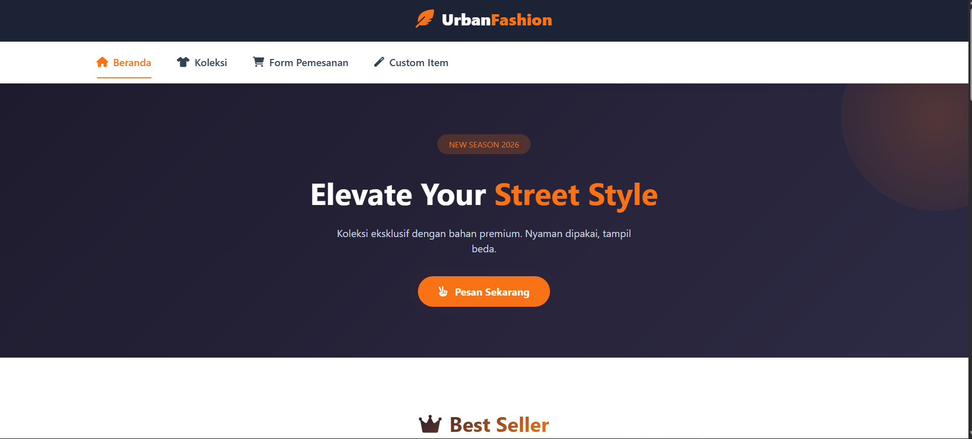 Landing Page E-Commerce